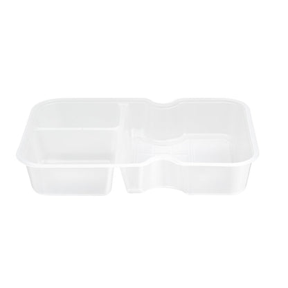 Futura 10 oz White Plastic 3-Compartment Insert Tray - Fits 32 and 37 oz Containers, Microwavable - 100 count box