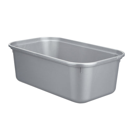 Futura 44 oz Silver Plastic Heavy Duty Container - with Frosted Lid, Microwavable, Inserts Available - 8 1/4" x 5" x 3 1/4" - 100 count box