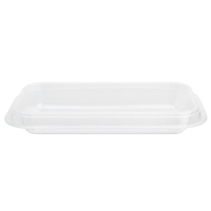 Futura 15 oz Clear Plastic Heavy Duty Insert Tray - Fits 24, 34 and 44 oz Containers, Microwavable - 100 count box