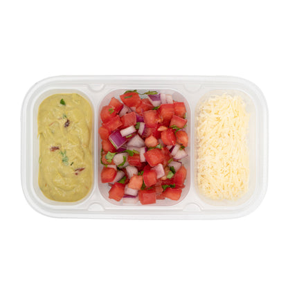Futura 15 oz Clear Plastic Heavy Duty 3-Compartment Insert Tray - Fits 24, 34 and 44 oz Containers, Microwavable - 100 count box