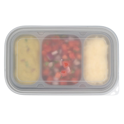 Futura 15 oz Clear Plastic Heavy Duty 3-Compartment Insert Tray - Fits 24, 34 and 44 oz Containers, Microwavable - 100 count box