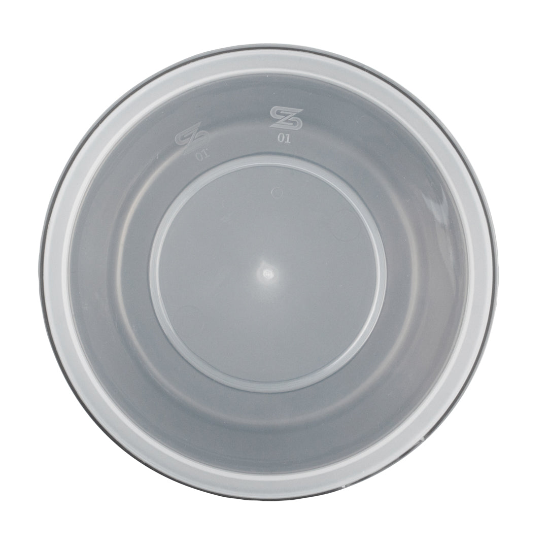 Futura 8 oz Silver Plastic Tamper-Evident Bowl - with Clear Lid, Microwavable - 4 1/4" x 3 1/4" x 1 3/4" - 100 count box