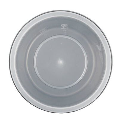 Futura 8 oz Silver Plastic Tamper-Evident Bowl - with Clear Lid, Microwavable - 4 1/4" x 3 1/4" x 1 3/4" - 100 count box