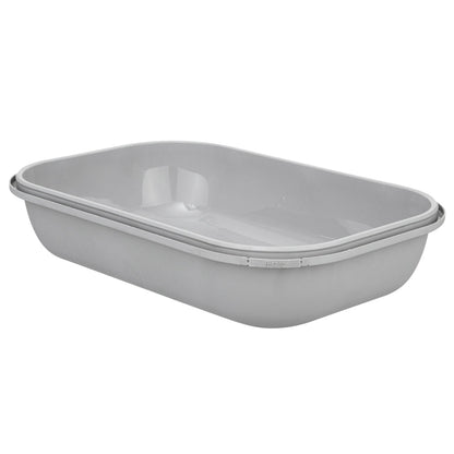 Futura 34 oz Matte Gray Plastic Tamper-Evident Take Out Container - with Lid, Microwavable - 8 3/4" x 6" x 2 1/4" - 100 count box