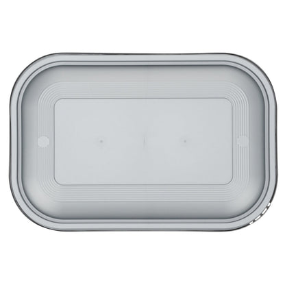 Futura 34 oz Matte Gray Plastic Tamper-Evident Take Out Container - with Lid, Microwavable - 8 3/4" x 6" x 2 1/4" - 100 count box