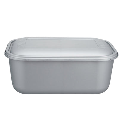 Futura 68 oz Matte Gray Plastic Tamper-Evident Take Out Container - with Lid, Microwavable - 8 3/4" x 6" x 3 3/4" - 100 count box