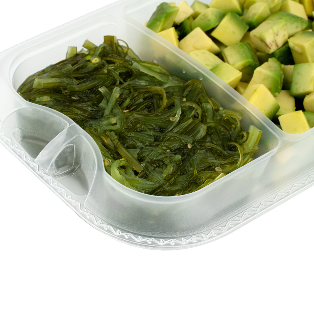 Futura 17 oz Clear Plastic 2-Compartment Insert Tray - Fits 46 oz Container, Microwavable - 100 count box