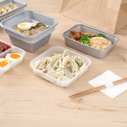 Futura 14 oz Clear Plastic Insert Tray - Fits 34 oz Bowl, Microwavable - 100 count box