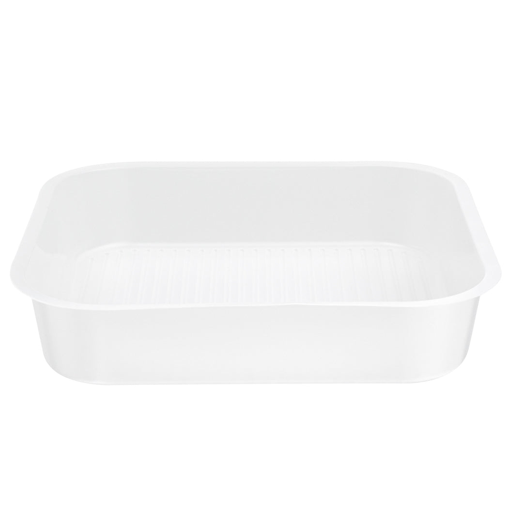 Futura 14 oz Clear Plastic Insert Tray - Fits 34 oz Bowl, Microwavable - 100 count box