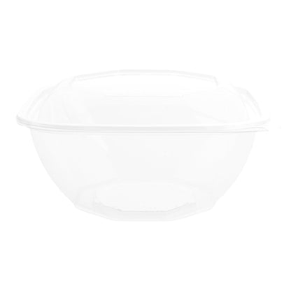 Thermo Tek 51 oz Square Clear Plastic Take Out Salad Bowl - with Lid, Anti-Fog - 7 1/2" x 7 1/2" x 4 1/4" - 100 count box