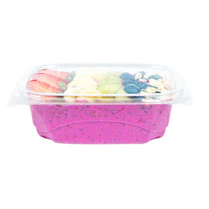 Thermo Tek 12 oz Rectangle Clear Plastic Deli / Snack Container - with Hinged Lid, Anti-Fog - 10" x 6" x 1 3/4" - 100 count box
