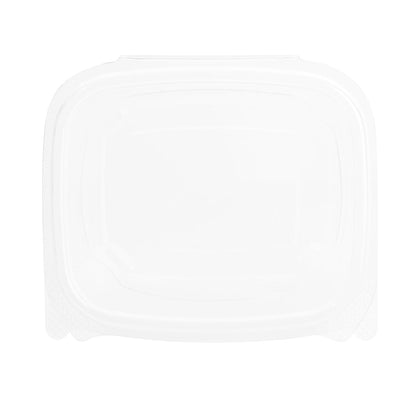 Thermo Tek 12 oz Rectangle Clear Plastic Deli / Snack Container - with Hinged Lid, Anti-Fog - 10" x 6" x 1 3/4" - 100 count box