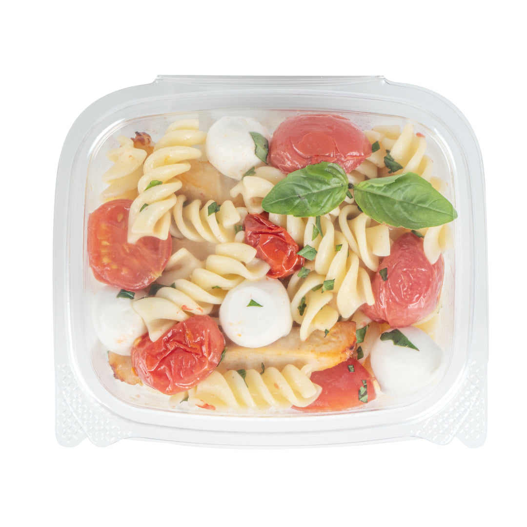 Thermo Tek 16 oz Rectangle Clear Plastic Deli / Snack Container - with Hinged Lid, Anti-Fog - 5 3/4" x 5" x 2 1/2" - 100 count box