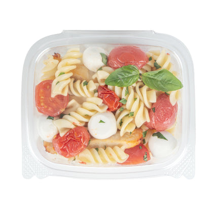 Thermo Tek 16 oz Rectangle Clear Plastic Deli / Snack Container - with Hinged Lid, Anti-Fog - 5 3/4" x 5" x 2 1/2" - 100 count box