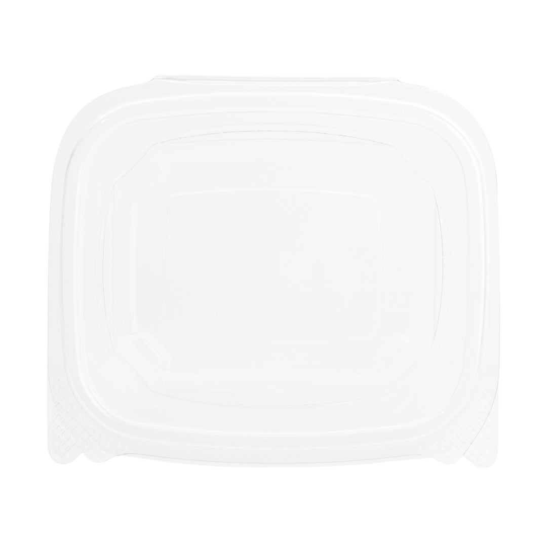 Thermo Tek 16 oz Rectangle Clear Plastic Deli / Snack Container - with Hinged Lid, Anti-Fog - 5 3/4" x 5" x 2 1/2" - 100 count box