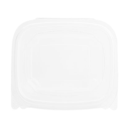 Thermo Tek 16 oz Rectangle Clear Plastic Deli / Snack Container - with Hinged Lid, Anti-Fog - 5 3/4" x 5" x 2 1/2" - 100 count box