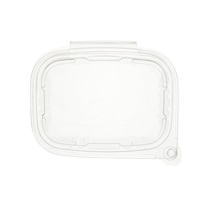 Tamper Tek 8 oz Rectangle Clear Plastic Container - with Hinged Lid, Tamper-Evident - 4 3/4" x 6" x 1 1/4" - 100 count box