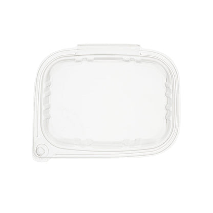 Tamper Tek 8 oz Rectangle Clear Plastic Container - with Hinged Lid, Tamper-Evident - 4 3/4" x 6" x 1 1/4" - 100 count box