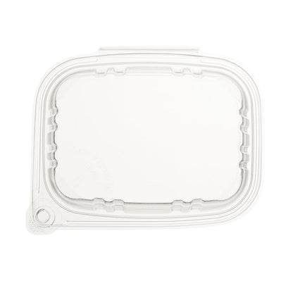 Tamper Tek 12 oz Rectangle Clear Plastic Container - with Hinged Lid, Tamper-Evident - 4 3/4" x 6" x 1 1/2" - 100 count box