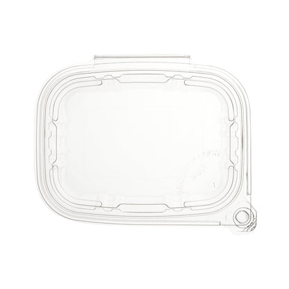 Tamper Tek 16 oz Rectangle Clear Plastic Container - with Hinged Lid, Tamper-Evident - 4 3/4" x 6" x 2" - 100 count box