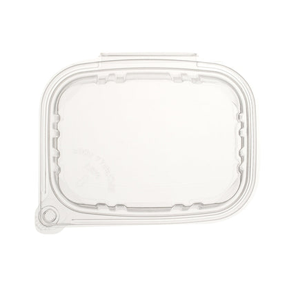 Tamper Tek 16 oz Rectangle Clear Plastic Container - with Hinged Lid, Tamper-Evident - 4 3/4" x 6" x 2" - 100 count box