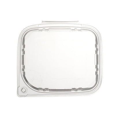 Tamper Tek 24 oz Rectangle Clear Plastic Container - with Hinged Lid, Tamper-Evident - 6 1/2" x 4 1/2" x 2" - 100 count box