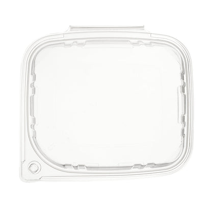 Tamper Tek 32 oz Rectangle Clear Plastic Container - with Hinged Lid, Tamper-Evident - 6 1/2" x 4 1/2" x 2 1/2" - 100 count box
