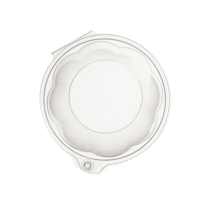 Tamper Tek 48 oz Round Clear Plastic Bowl - with Hinged Lid, Tamper-Evident - 7" x 7" x 4 3/4" - 100 count box