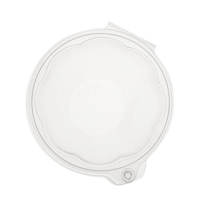 Tamper Tek 48 oz Round Clear Plastic Bowl - with Hinged Lid, Tamper-Evident - 7" x 7" x 4 3/4" - 100 count box