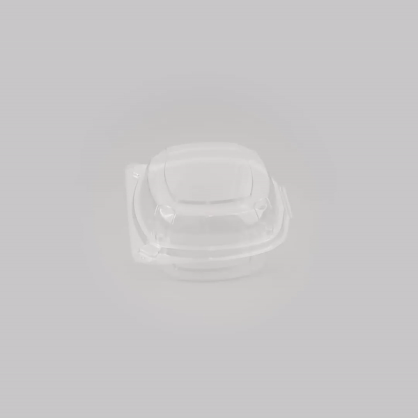 Thermo Tek 19 oz Rectangle Clear Plastic Clamshell Container - Anti-Fog - 6" x 5 1/2" x 2 3/4" - 100 count box