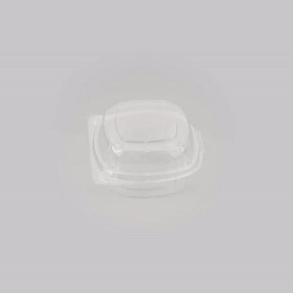 Thermo Tek 19 oz Rectangle Clear Plastic Clamshell Container - Anti-Fog - 6" x 5 1/2" x 2 3/4" - 100 count box