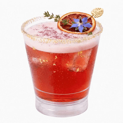 Bev Tek 9 oz SAN Plastic Old Fashioned Glass - Stackable - 3 1/2" x 3 1/2" x 3 3/4" - 12 count box