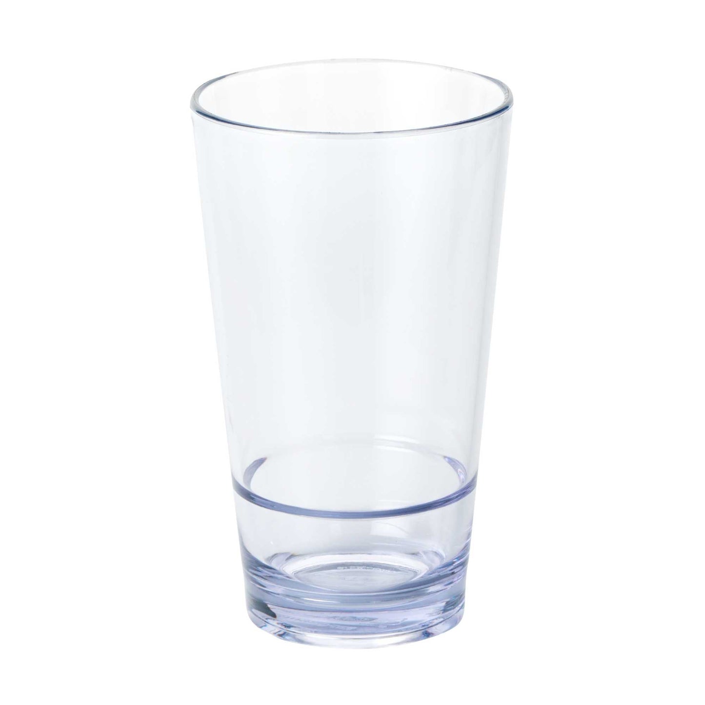 Bev Tek 14 oz SAN Plastic Highball Glass - Stackable - 3 1/4" x 3 1/4" x 5 1/2" - 12 count box