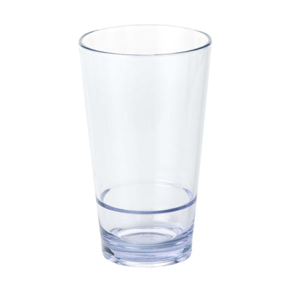 Bev Tek 14 oz SAN Plastic Highball Glass - Stackable - 3 1/4" x 3 1/4" x 5 1/2" - 12 count box