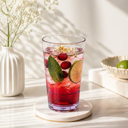 Bev Tek 14 oz SAN Plastic Highball Glass - Stackable - 3 1/4" x 3 1/4" x 5 1/2" - 12 count box