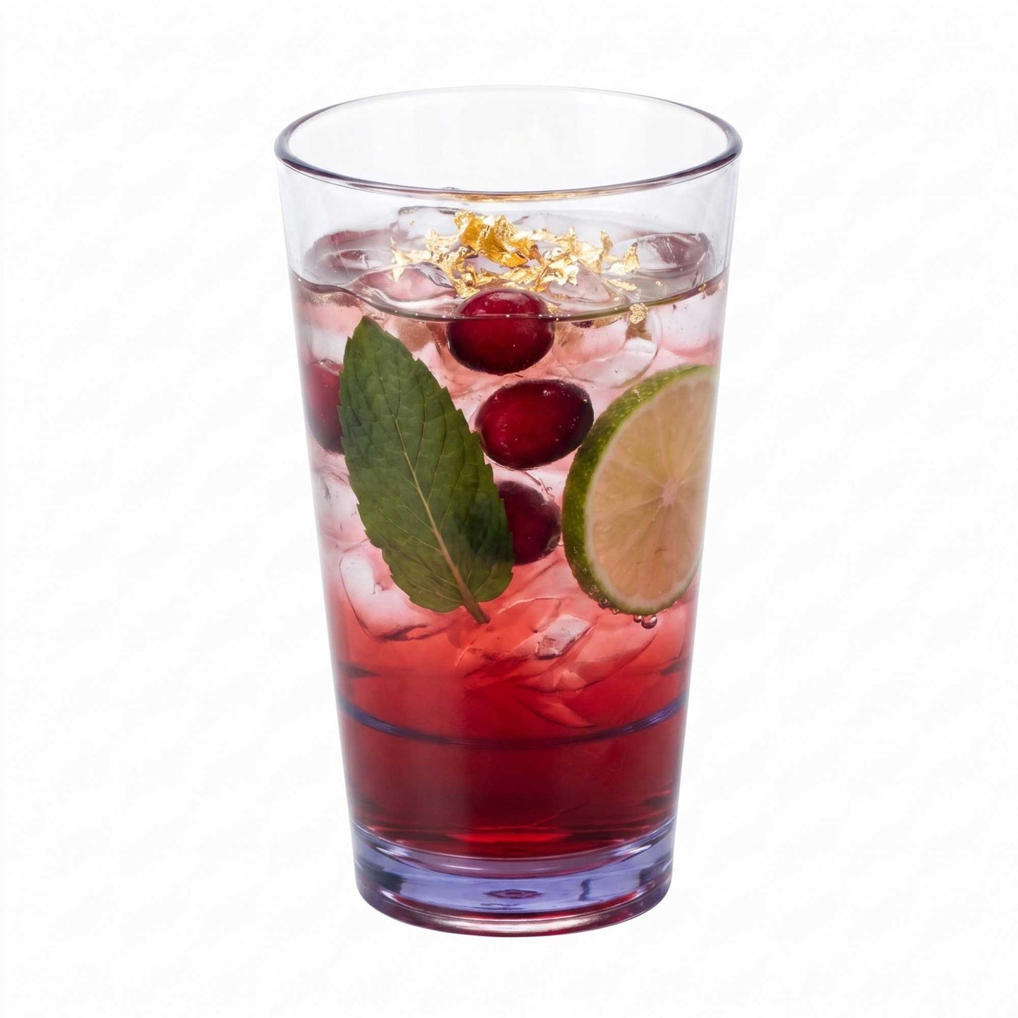 Bev Tek 14 oz SAN Plastic Highball Glass - Stackable - 3 1/4" x 3 1/4" x 5 1/2" - 12 count box