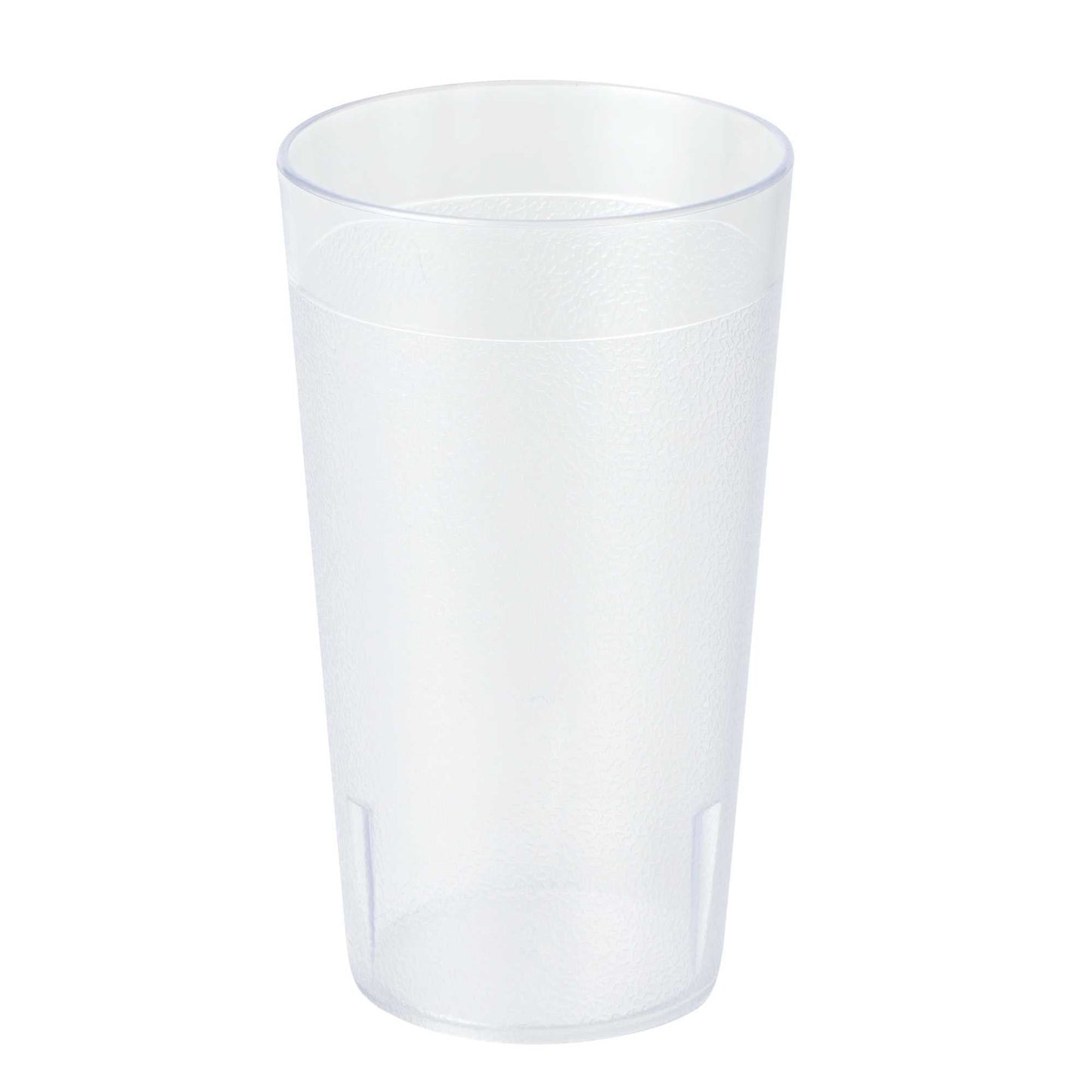 Bev Tek 12 oz SAN Plastic Tumbler - Pebbled - 3" x 3" x 5" - 12 count box