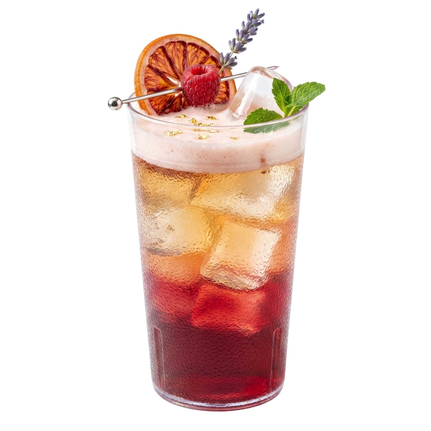 Bev Tek 12 oz SAN Plastic Tumbler - Pebbled - 3" x 3" x 5" - 12 count box