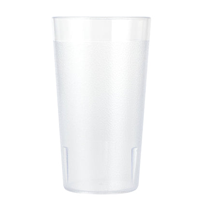 Bev Tek 12 oz SAN Plastic Tumbler - Pebbled - 3" x 3" x 5" - 12 count box