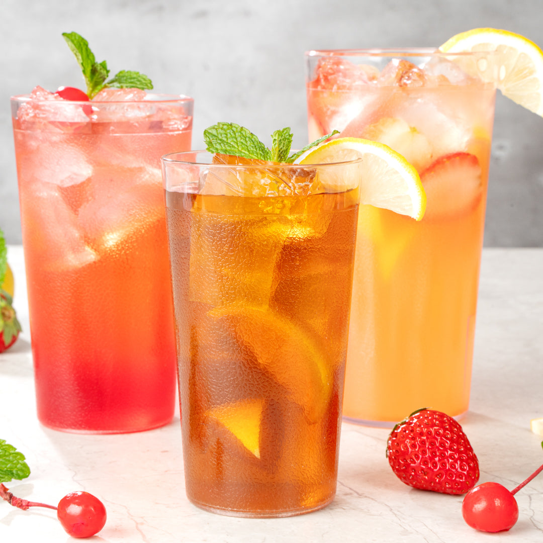Bev Tek 12 oz SAN Plastic Tumbler - Pebbled - 3" x 3" x 5" - 12 count box