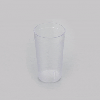 Bev Tek 16 oz SAN Plastic Tumbler - Pebbled - 3 1/4" x 3 1/4" x 5 3/4" - 12 count box
