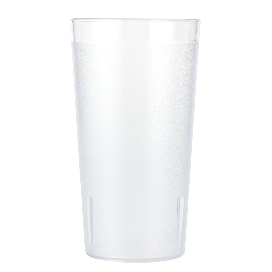 Bev Tek 16 oz SAN Plastic Tumbler - Pebbled - 3 1/4" x 3 1/4" x 5 3/4" - 12 count box