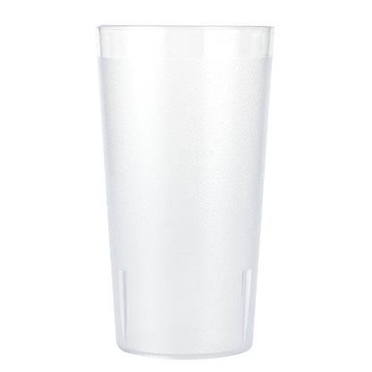 Bev Tek 16 oz SAN Plastic Tumbler - Pebbled - 3 1/4" x 3 1/4" x 5 3/4" - 12 count box