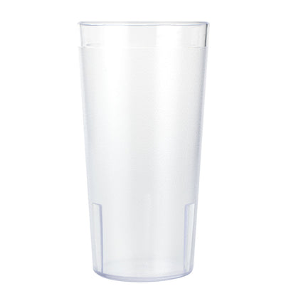 Bev Tek 20 oz SAN Plastic Tumbler - Pebbled - 3 1/2" x 3 1/2" x 6 1/2" - 12 count box