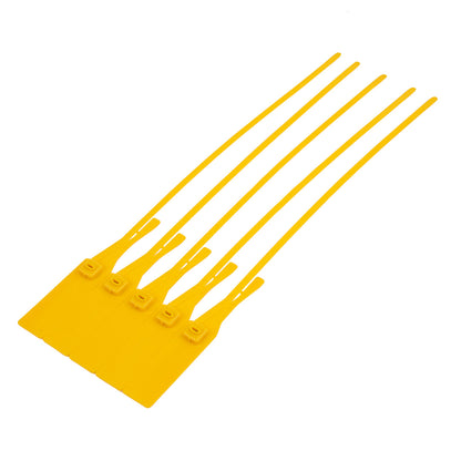 Serve Secure Yellow Security Seal / Zip Tie - Tamper-Evident, Self-Locking - 15 3/4" - 100 count box