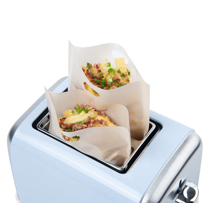 Bag Tek Kraft Plastic Small Toaster Bag - Non-Stick, Heat-Resistant, Semi-Disposable - 6 1/2" x 6 1/4" - 10 count box