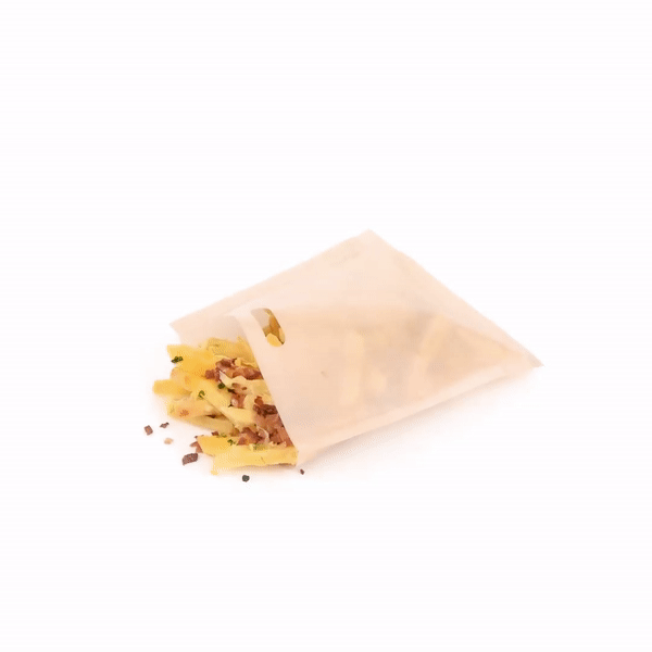 Bag Tek Kraft Plastic Small Toaster Bag - Non-Stick, Heat-Resistant, Semi-Disposable - 6 1/2" x 6 1/4" - 10 count box
