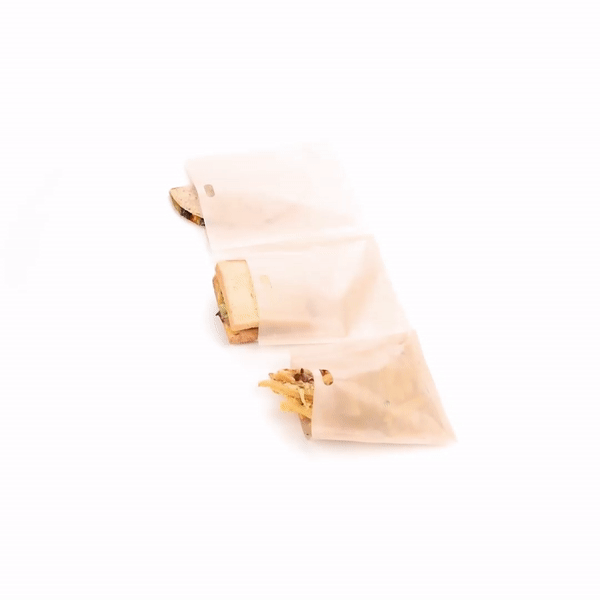 Bag Tek Kraft Plastic Toaster Bag Set - Non-Stick, Heat-Resistant, Semi-Disposable - 6 count box