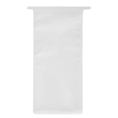 Bag Tek White Cotton Paper Tin Tie Bag - with Clear Window - 5" x 4" x 11 1/4" - 100 count box