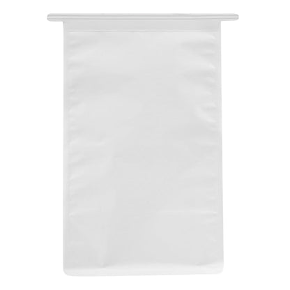 Bag Tek White Cotton Paper Tin Tie Bag - with Clear Window - 6 1/4" x 5" x 10 1/4" - 100 count box